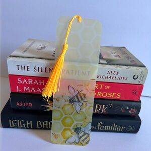 Bees & Honeycomb Handmade Bookmark